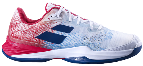 Babolat Jet Mach 3 AC Mens Tennis Shoes White Estate Blue