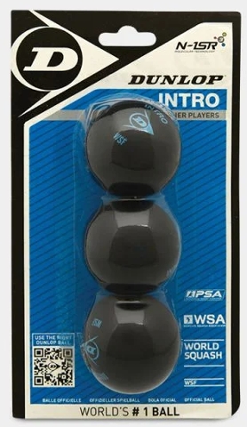 Dunlop Intro 3pk Squash Balls