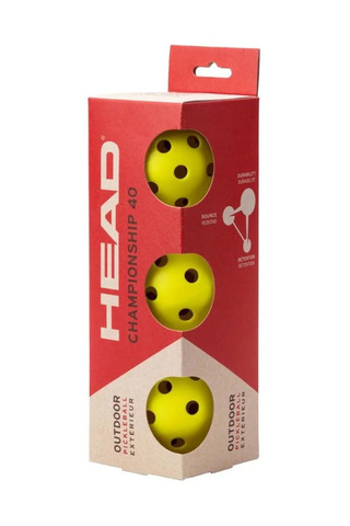 Head Championship 40 Hole Outdoor Pickleball 3 Pack