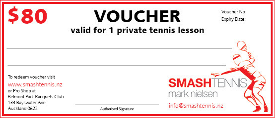 Private Tennis Lesson Voucher - Single Session