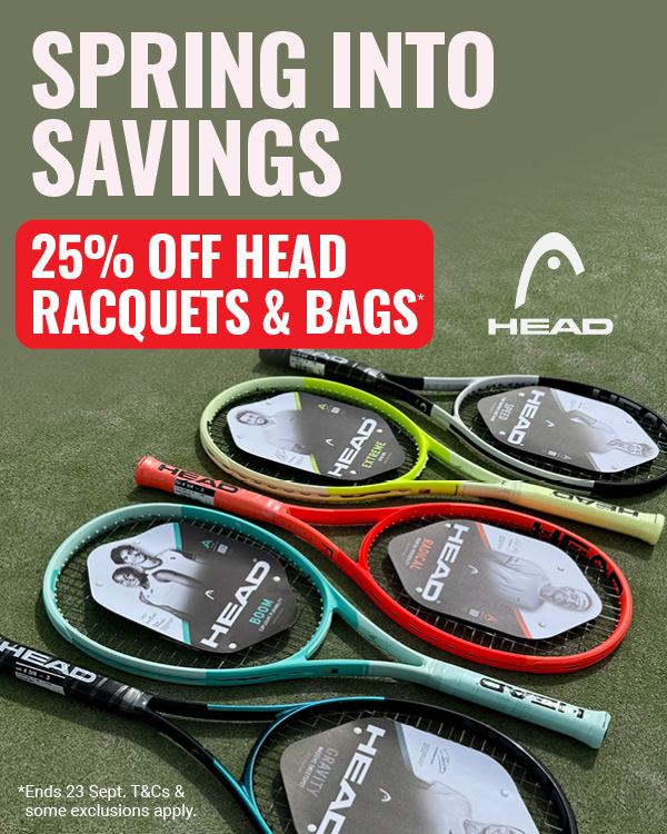 25% off Head Racquets & Bags Smash Tennis Mark Nielsen Pro Shop 