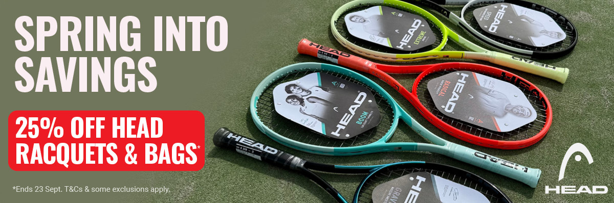 25% off Head Racquets & Bags Smash Tennis Mark Nielsen Pro Shop 