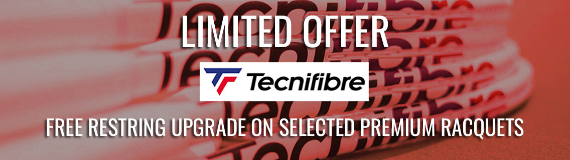 Limited offer free restring upgrade on selected Tecnifibre racquets